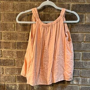 Able Peach Cropped Sleeveless Top Tank Top with Back Tie XS